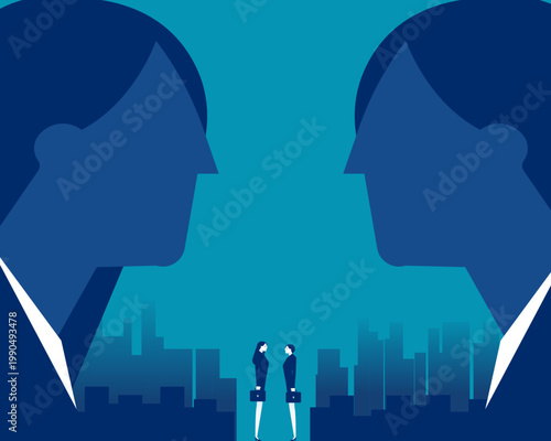 A power struggle or tense negotiations.