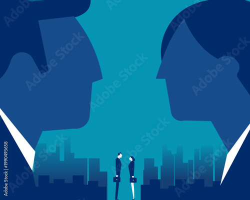 A power struggle or tense negotiations.