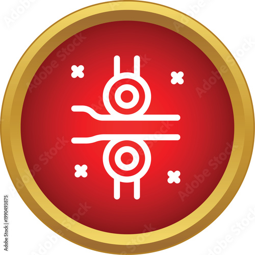 Rolling mill converting metal into sheets on a red button