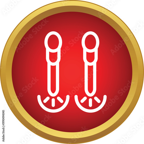 Pair of ski poles representing winter sports and outdoor activities background