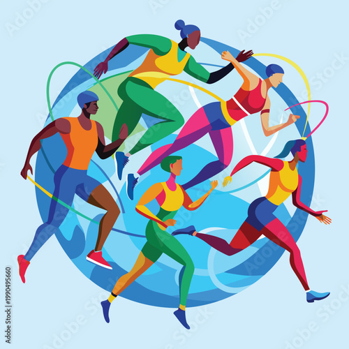 June 23rd Olympic Movement Global Celebration Illustration