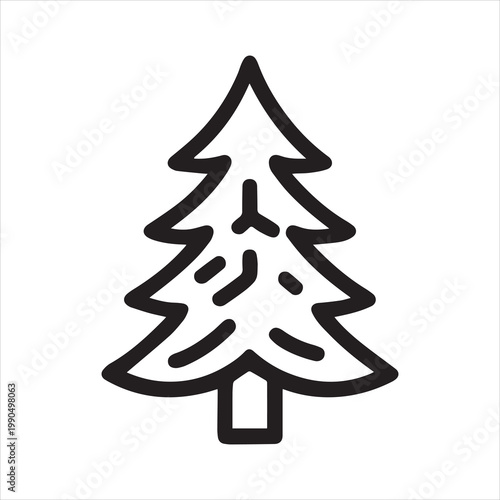 Simple linear icon of a small evergreen tree.