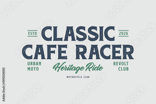 фотографія Classic Cafe Racer Heritage Ride Motorcycle Club Emblem