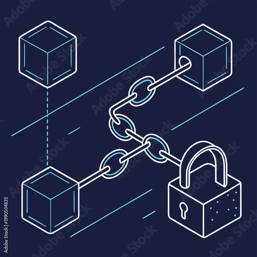 Blockchain Technology Network Digital Connection Concept