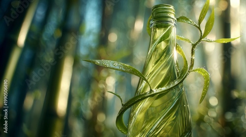 olive green glass bottle