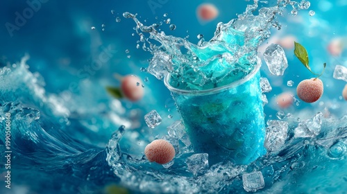 cool aquamarine-blue cocktail