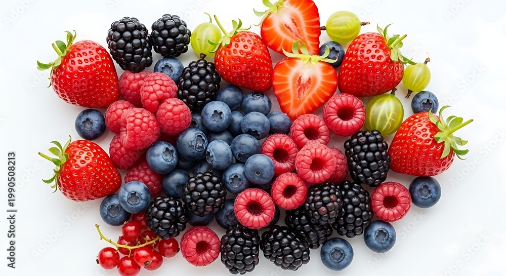 Fototapeta premium berries on white background