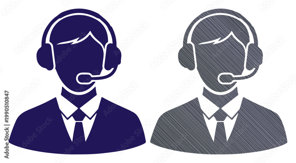 Fototapeta premium Customer service icon representing support and communication