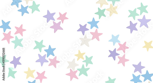 Colorful stars for celebration decoration.