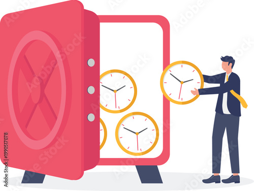 Doctor managing time efficiency in medical laboratory