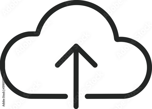 Cloud Upload Icon - Data Storage Computing Vector
