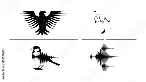 Artistic Bird Designs: A collection of captivating artistic bird illustrations, showcasing intricate details and various styles to evoke creativity. 