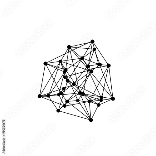 Complex Network Structure With Nodes.