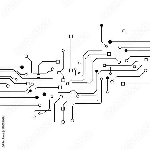 Electronic circuit board design layout.