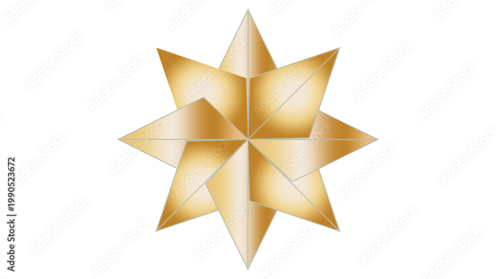 Obraz premium Gold star set isolated on transparent background. Vector realistic decoration Element for Awards, medals, rating designation, status on a transparent background