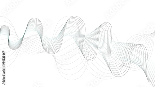 Abstract wavy stripes on white background isolated. Creative line art. Vector illustration  business background lines wave abstract stripe design