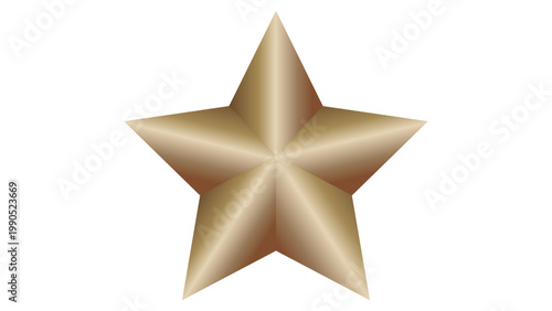 Golden Star with Metallic Reflection Isolated on Transparent Background, Gold star isolated on transparent background isolated transparent background 