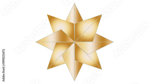 Gold star set isolated on transparent background. Vector realistic decoration  Element for Awards, medals, rating designation, status on a transparent background