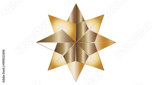 Gold star set isolated on transparent background. Vector realistic decoration  Element for Awards, medals, rating designation, status on a transparent background