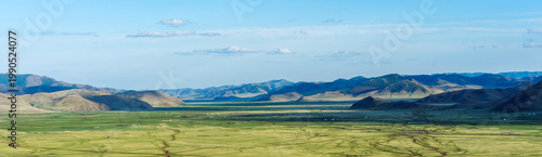 Fotografie Mongolia endless steppe