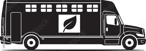 Sleeper Coach Bus Silhouette Overnight Travel Vector