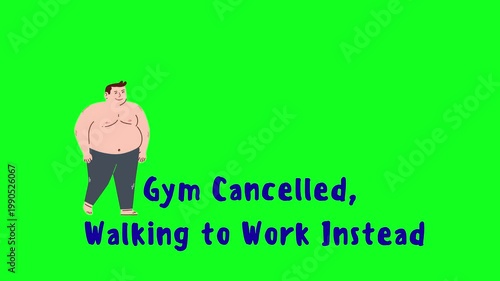 Gym Canceled Walking To Work Fuel Crisis Meme Green Screen