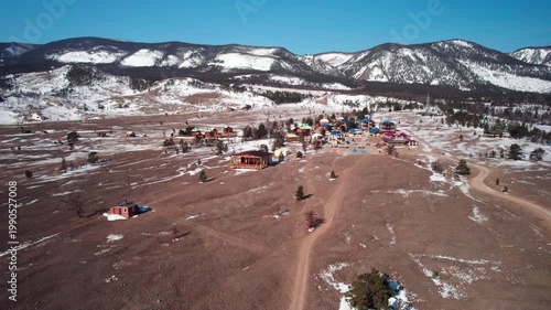 Houses on the shore of Lake Baikal