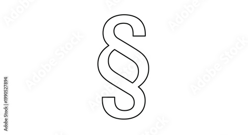 Photos Legal paragraph section symbol outline icon for law