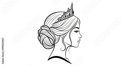 A beautiful princess with a tiara.