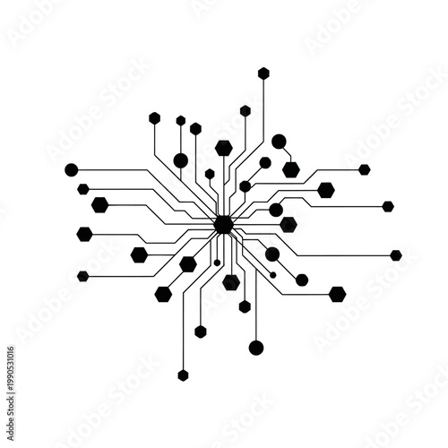 Black circuit board design pattern.