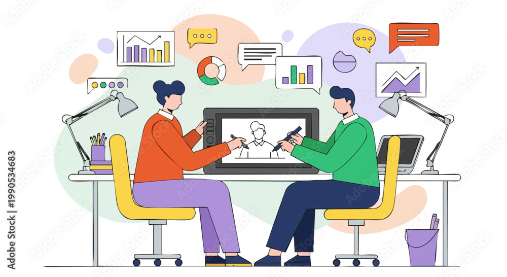 © kelik - Creative Team of Digital Artists Working on Illustration Project
