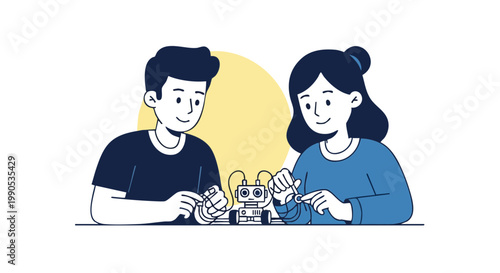 Robotics Workshop with Students Building a Small Robot