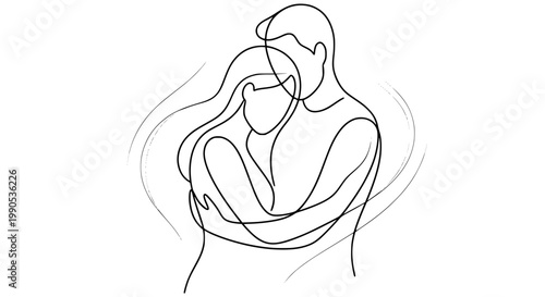 Work life balance scale illustration – job vs personal life concept minimal line art