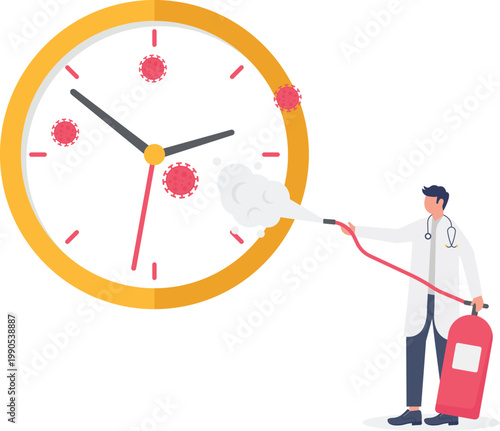Specialist sanitizing time clock from viral infection cells