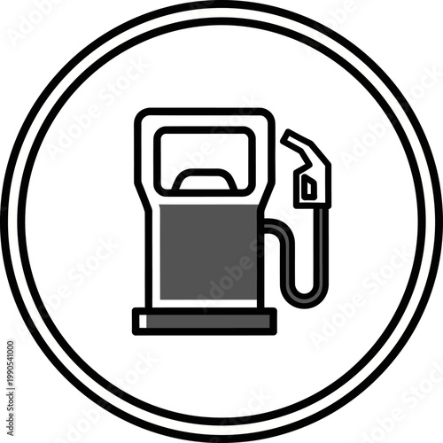 Gas Station Icon Fuel Pump Symbol for Energy Transportation and Service Industry