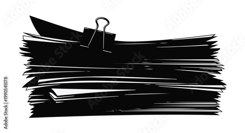 Stack of Legal Documents with Binder Clip for Case Files and Paperwork
