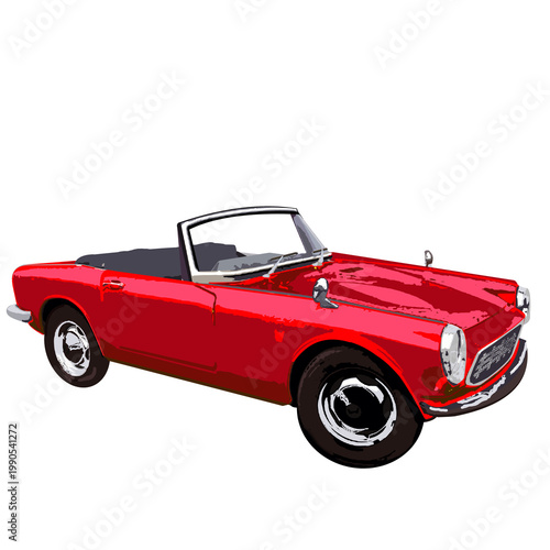 Fotografía Retro style red sport car