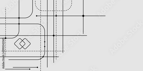 Abstract background with technology circuit board texture. Modern electronic motherboard texture. Creative idea for internet technology. Vector abstract geometric technology and connection concept.