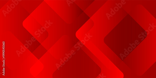 Abstract red geometric background with overlapping rounded squares and gradient shapes. Dynamic modern vector backdrop for corporate identity, tech banner, and sports promotion.
