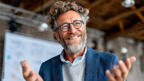 Business Networking Event Engaging Discussion Modern Venue Professional Gathering Collaborative Environment Upbeat Perspective