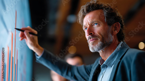 Business Meeting Analysis Office Space Photo Indoor Environment Close-up Perspective Strategic Insights