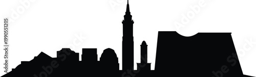 City skyline silhouette panorama, urban landscape concept, modern architecture, downtown buildings, metropolitan cityscape, travel and tourism, business district horizon 