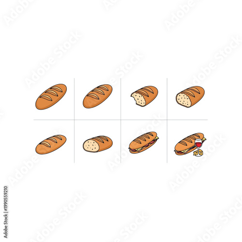 Collection of various bread loaves.