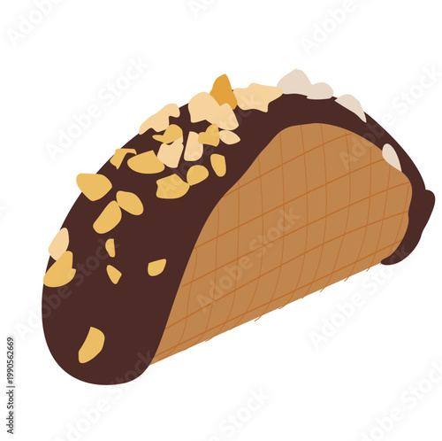 vektor. choco taco ice cream


