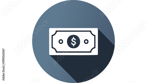 Currency banknote icon representing money cash payment and financial transaction concept vector