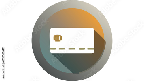 Credit card icon representing digital payment banking transaction and financial service concept vector