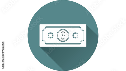 Simple currency banknote illustration representing money cash payment and financial transaction concept vector