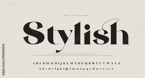 modern alphabet fonts. technology typography urban font and number uppercase. vector illustration 