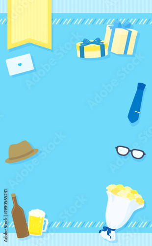 シンプルな父の日ギフトテンプレート2_文字なし_縦