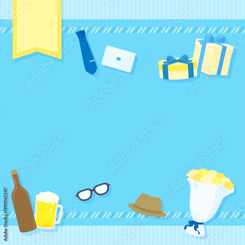 シンプルな父の日ギフトテンプレート2_文字なし_正方形